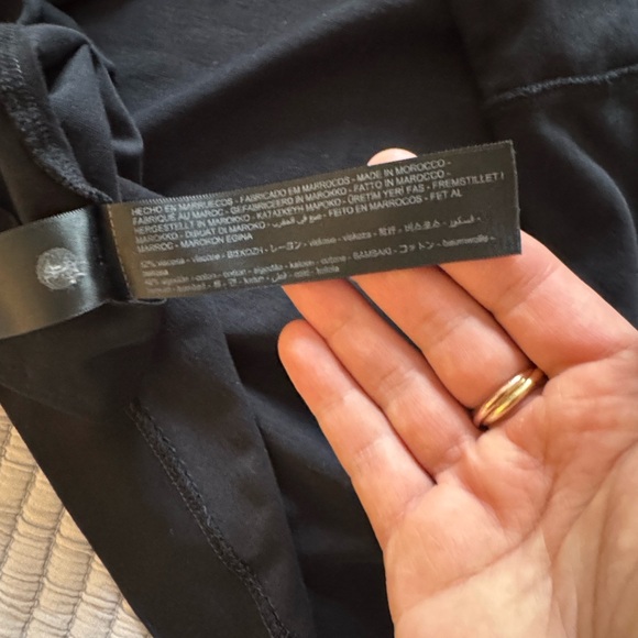 Massimo Dutti Black Midi Dress Large - Picture 7 of 13